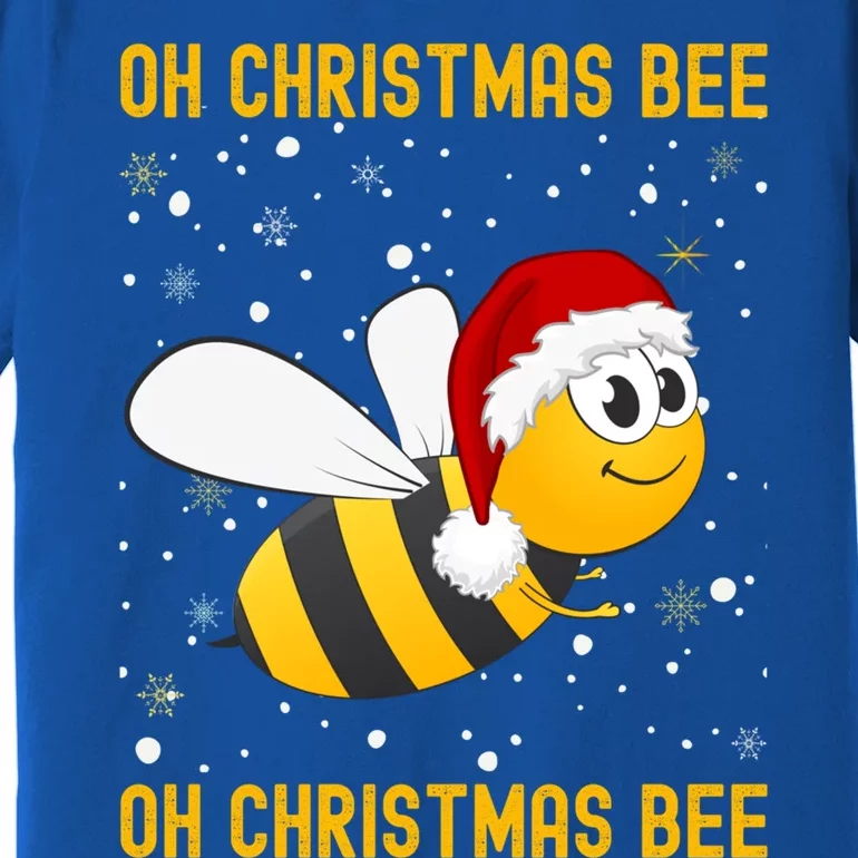 Cute Christmas Bumble Bee Oh Christmas Tree Joke Snow Scene Gift Premium T-Shirt