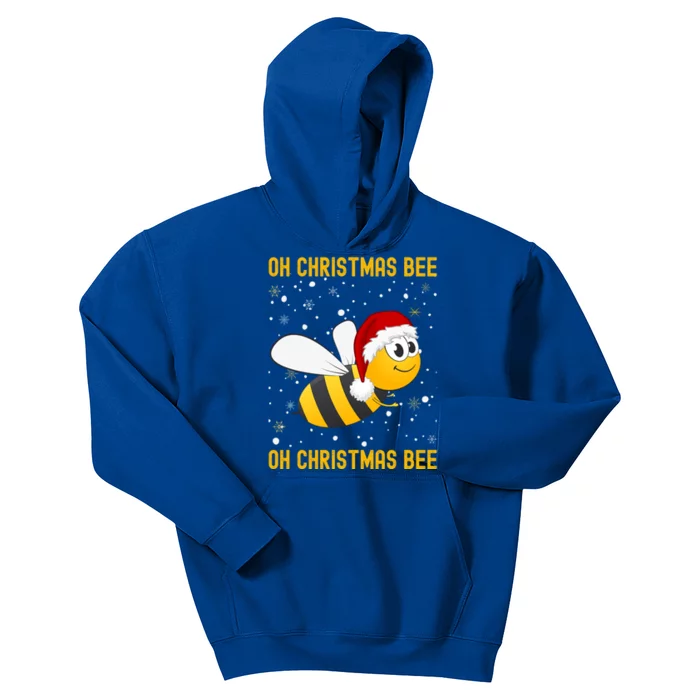 Cute Christmas Bumble Bee Oh Christmas Tree Joke Snow Scene Gift Kids Hoodie