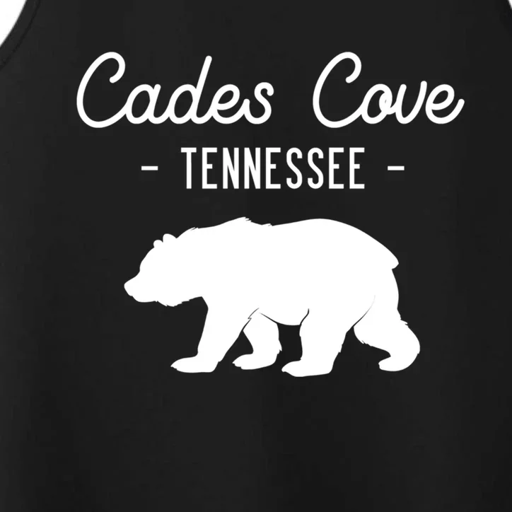 Cades Cove Bear Retro Tennessee Great Smoky Mountains Meaningful Gift Performance Tank