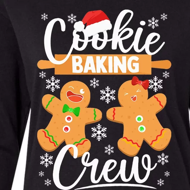 Christmas Cookie Baking Crew Festive Gingerbread Womens Cotton Relaxed Long Sleeve T-Shirt