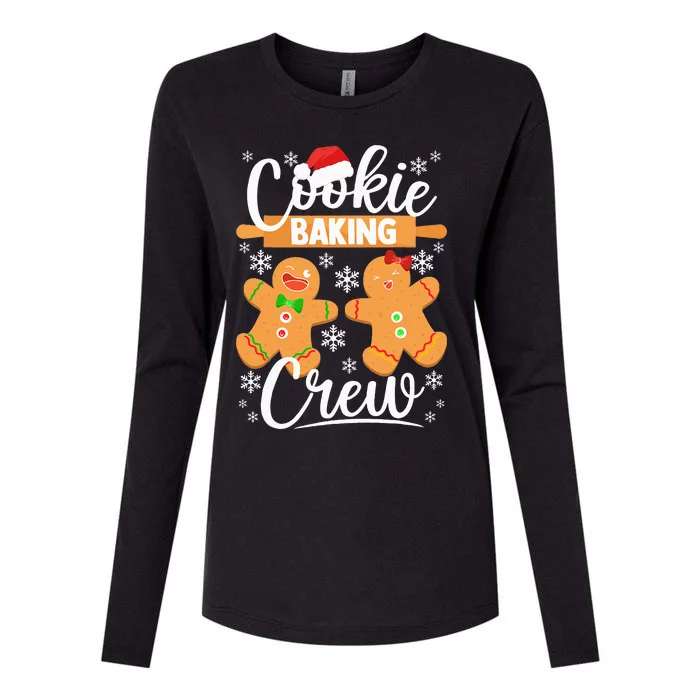 Christmas Cookie Baking Crew Festive Gingerbread Womens Cotton Relaxed Long Sleeve T-Shirt