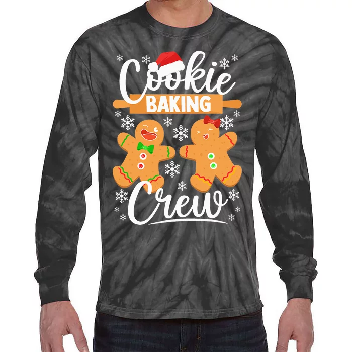 Christmas Cookie Baking Crew Festive Gingerbread Tie-Dye Long Sleeve Shirt