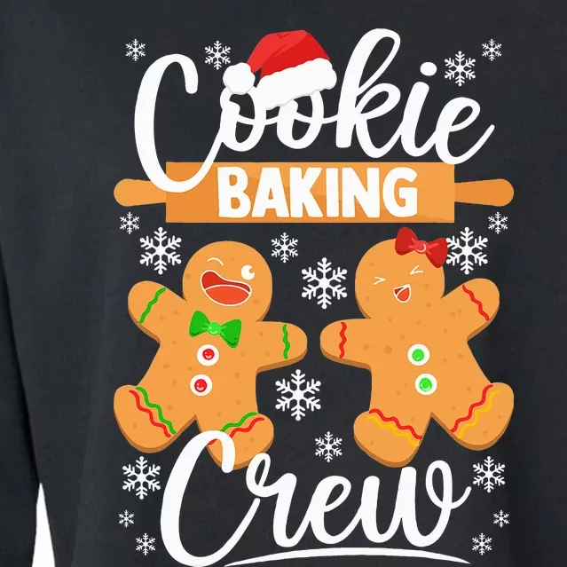 Christmas Cookie Baking Crew Festive Gingerbread Cropped Pullover Crew