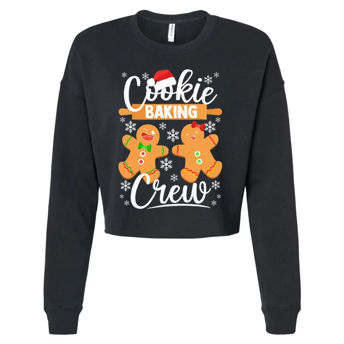 Christmas Cookie Baking Crew Festive Gingerbread Cropped Pullover Crew