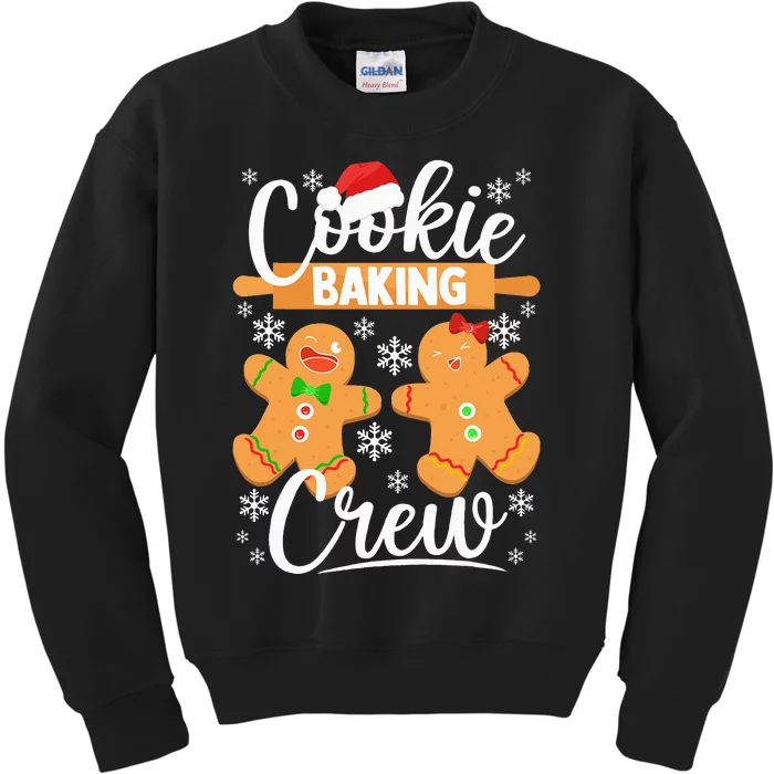 Christmas Cookie Baking Crew Festive Gingerbread Kids Sweatshirt