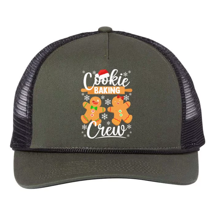 Christmas Cookie Baking Crew Festive Gingerbread Retro Rope Trucker Hat Cap