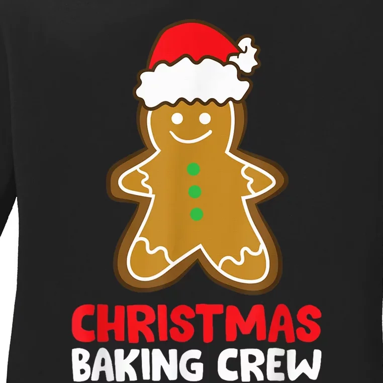 Christmas Cookie Baking Crew Funny Gingerbread Baking Ladies Long Sleeve Shirt