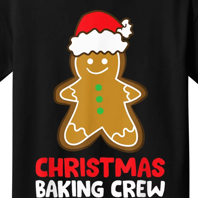 Christmas Cookie Baking Crew Funny Gingerbread Baking Kids T-Shirt