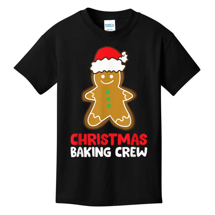 Christmas Cookie Baking Crew Funny Gingerbread Baking Kids T-Shirt