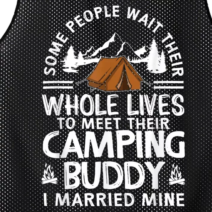 Cool Camping Buddies Gift For Man Women Funny Husband & Wife Mesh Reversible Basketball Jersey Tank