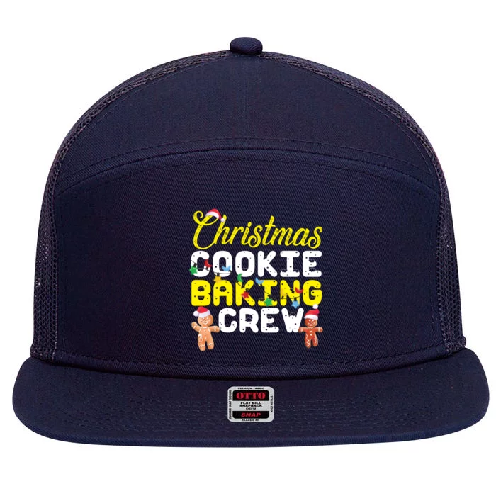 Christmas Cookie Baking Crew Gingerbread Gift 7 Panel Mesh Trucker Snapback Hat