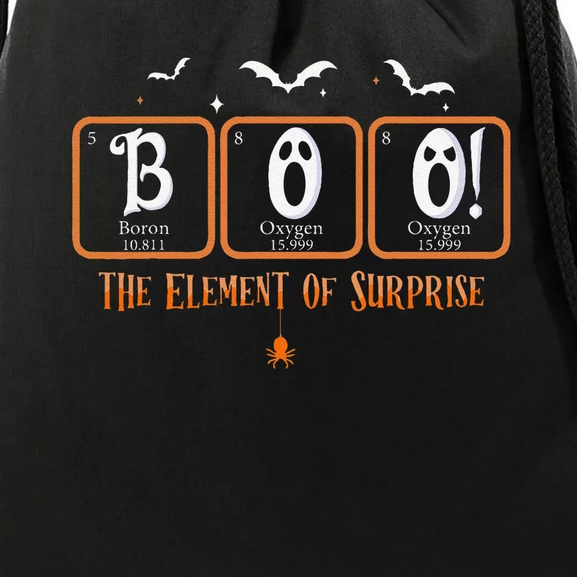 Cute Chemistry Boo The Element Of Surprise Chemist Halloween Drawstring Bag