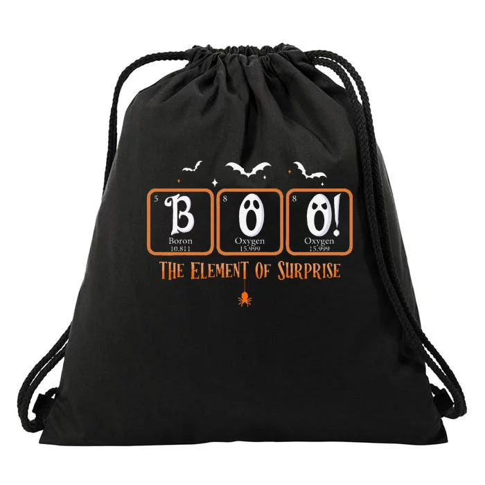 Cute Chemistry Boo The Element Of Surprise Chemist Halloween Drawstring Bag