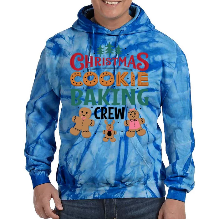 Christmas Cookie Baking Crew Gingerbread Team Santa Family Cute Gift Tie Dye Hoodie