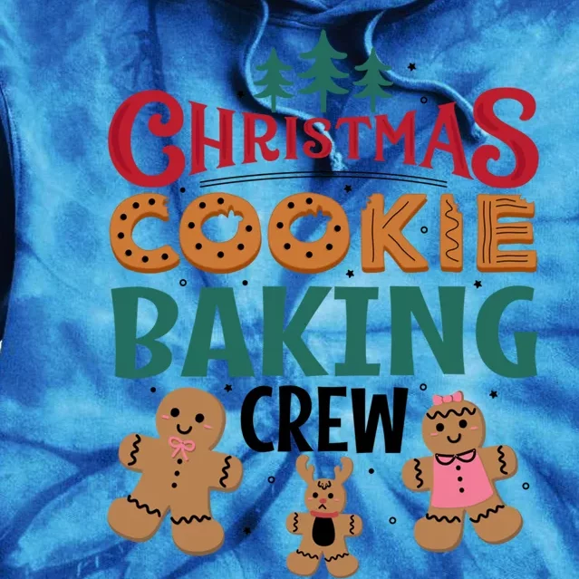 Christmas Cookie Baking Crew Gingerbread Team Santa Family Cute Gift Tie Dye Hoodie