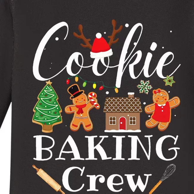 Christmas Cookie Baking Crew Family Baking Team Funny Cookie Baby Long Sleeve Bodysuit