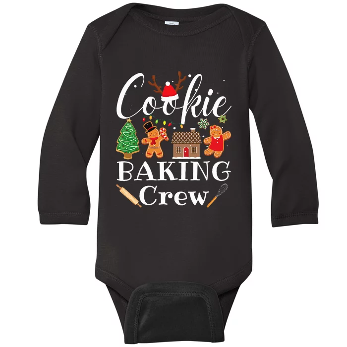 Christmas Cookie Baking Crew Family Baking Team Funny Cookie Baby Long Sleeve Bodysuit