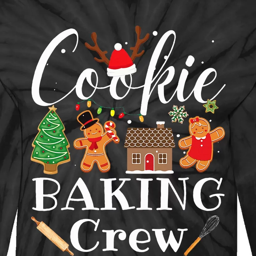 Christmas Cookie Baking Crew Family Baking Team Funny Cookie Tie-Dye Long Sleeve Shirt