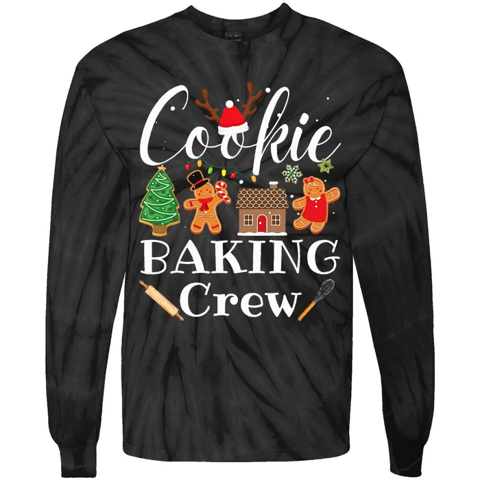 Christmas Cookie Baking Crew Family Baking Team Funny Cookie Tie-Dye Long Sleeve Shirt