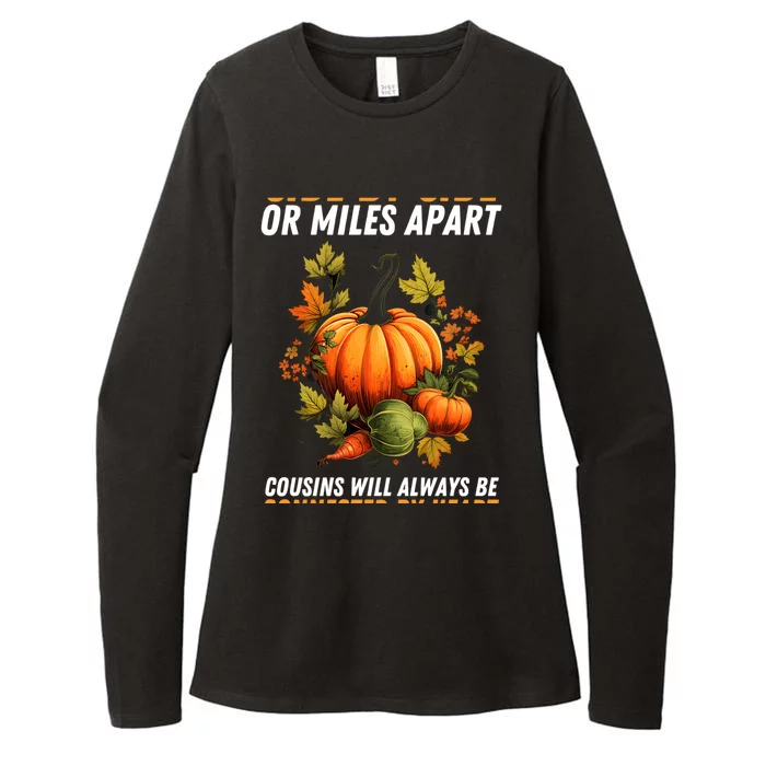 Cousin Connected By Heart Fall Autumn Thanksgiving Matching Cute Gift Womens CVC Long Sleeve Shirt