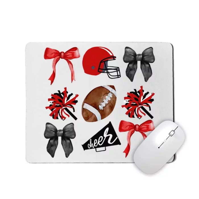 Cheer Coquette Bow American Football Autumn Thanksgiving Gift Mousepad