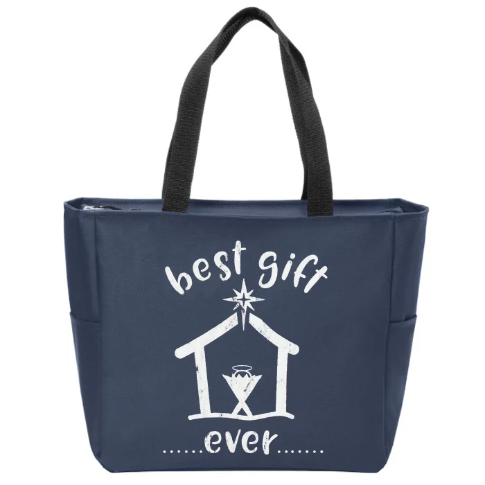 Christian Christmas Best Gift Ever Jesus Story Zip Tote Bag