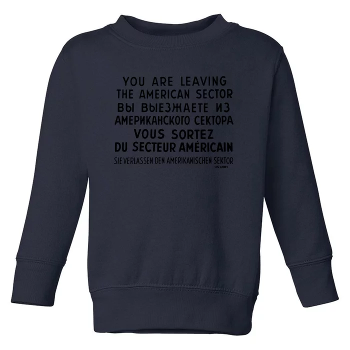 Checkpoint Charlie Berlin Toddler Sweatshirt