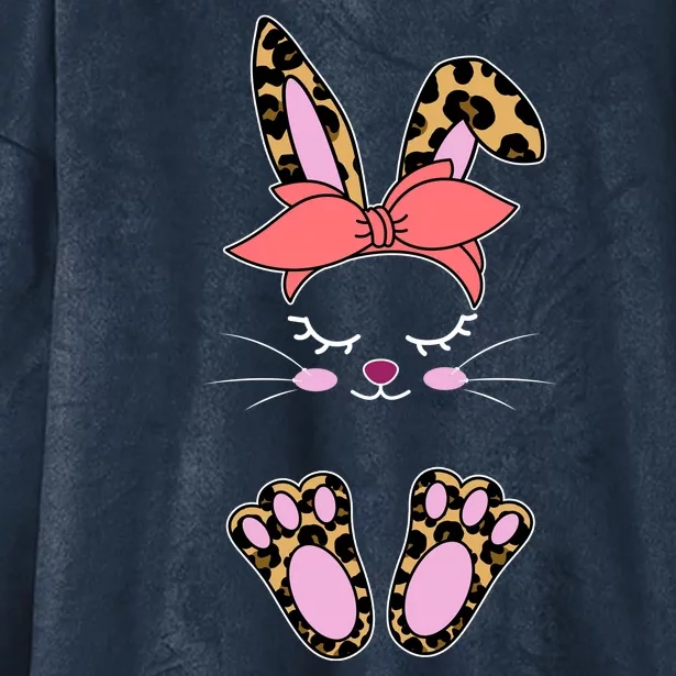 Cute Cheetah Bunny Hooded Wearable Blanket