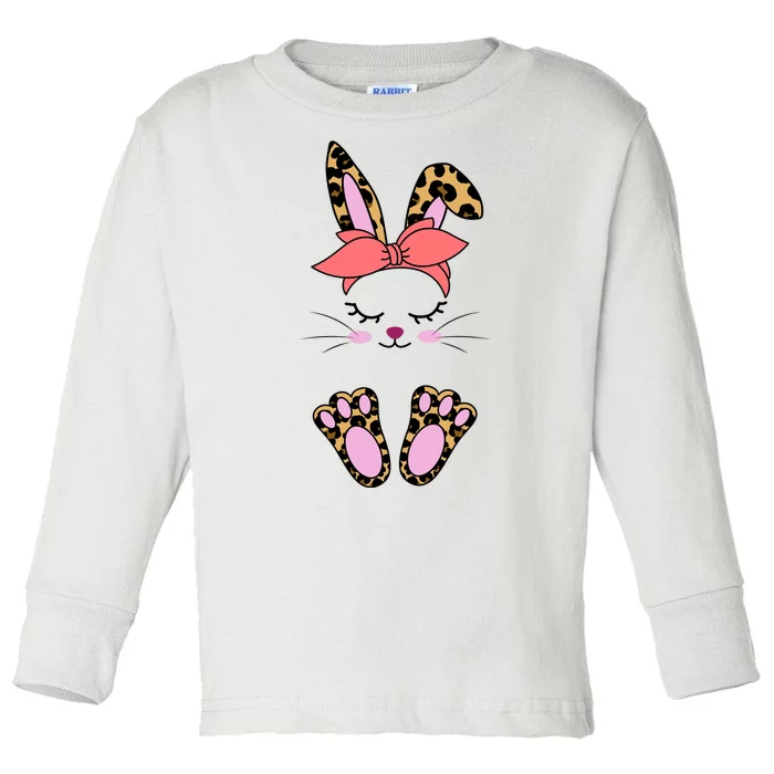 Cute Cheetah Bunny Toddler Long Sleeve Shirt