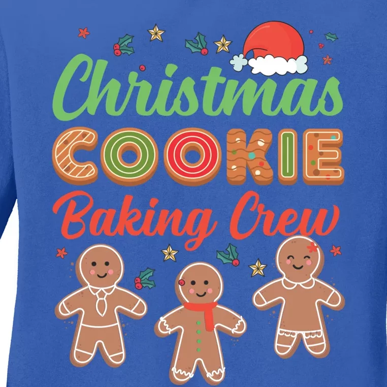 Christmas Cookie Baking Crew Gingerbread Team Santa Family Meaningful Gift Ladies Long Sleeve Shirt