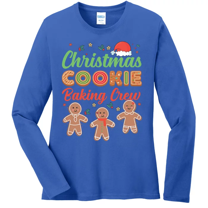 Christmas Cookie Baking Crew Gingerbread Team Santa Family Meaningful Gift Ladies Long Sleeve Shirt