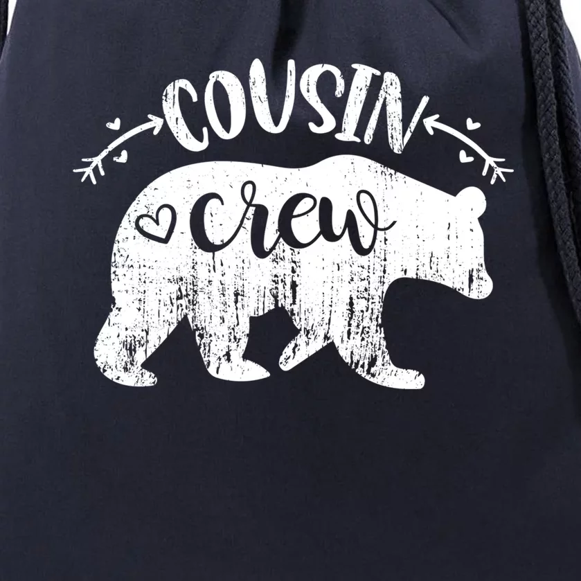 Cousin Crew Bear I Team Cousin Crew Meaningful Gift Drawstring Bag