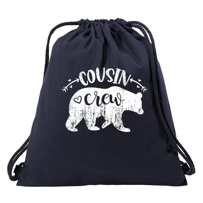 Cousin Crew Bear I Team Cousin Crew Meaningful Gift Drawstring Bag