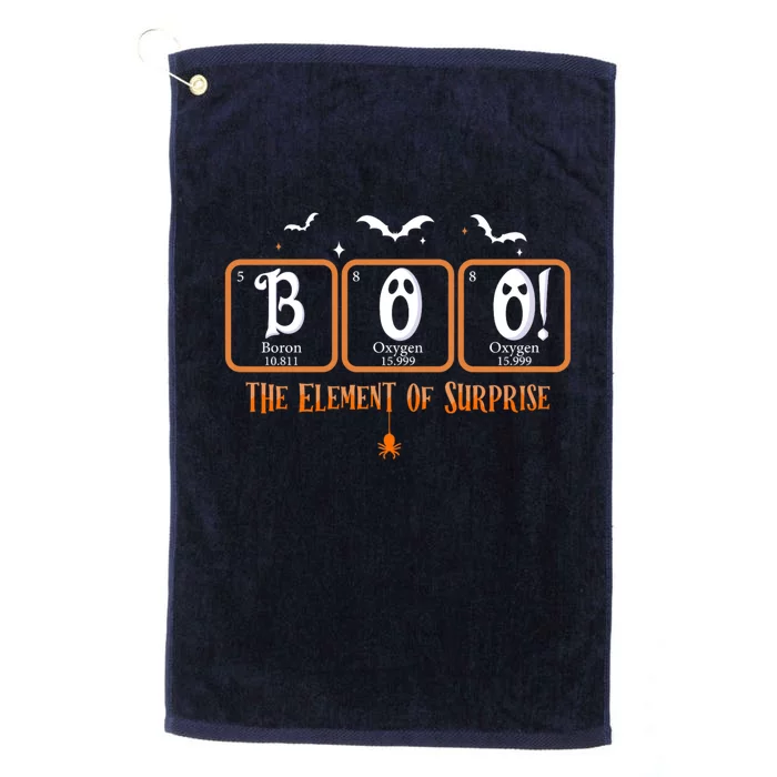 Cute Chemistry Boo The Element Of Surprise Chemist Halloween Platinum Collection Golf Towel