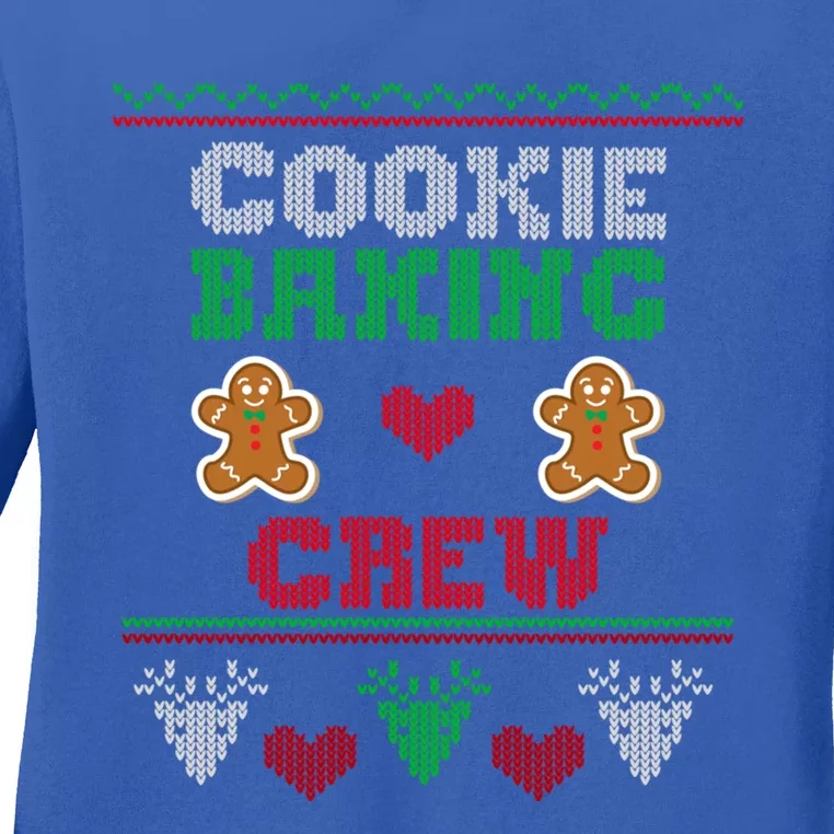 Christmas Cookie Baking Crew Funny Family Baking Cookies Gift Ladies Long Sleeve Shirt