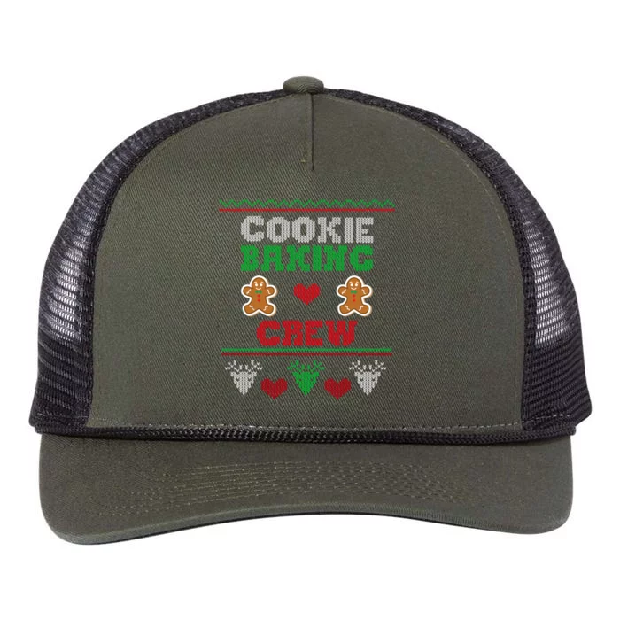 Christmas Cookie Baking Crew Funny Family Baking Cookies Gift Retro Rope Trucker Hat Cap