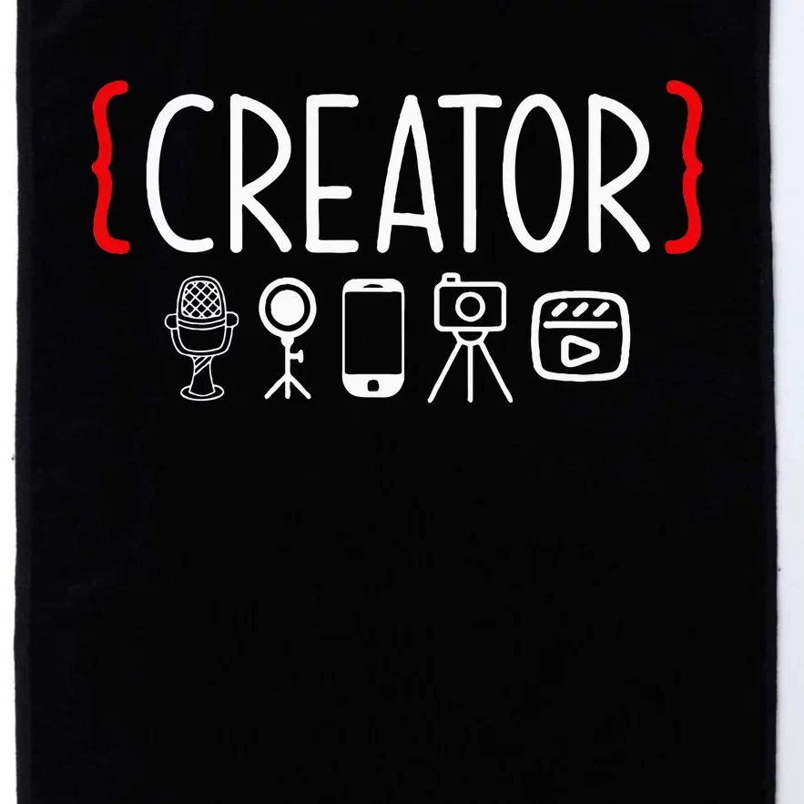 Content Creator Blogger Vlogger Influencer Creator Platinum Collection Golf Towel