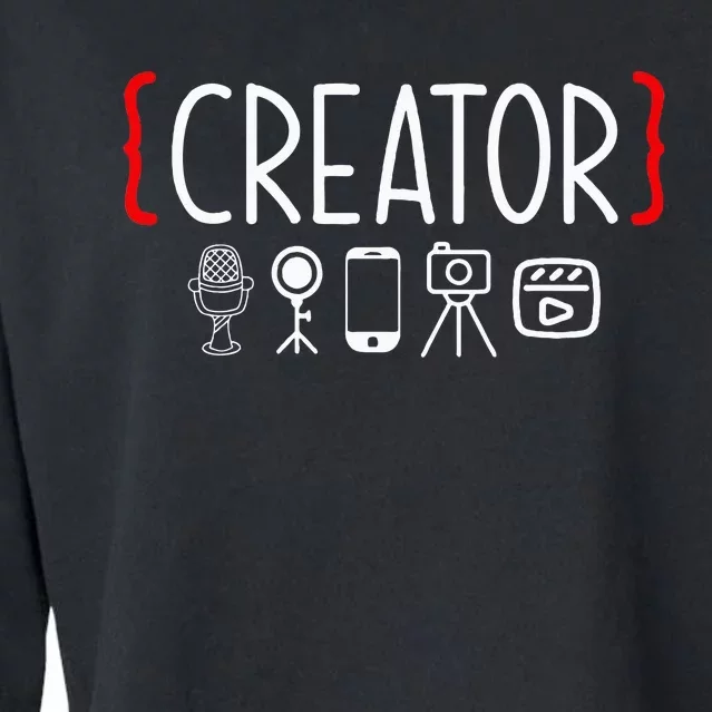 Content Creator Blogger Vlogger Influencer Creator Cropped Pullover Crew