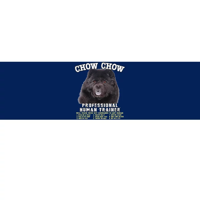 Chow Chow Black Professional Human Trainer Cute Dog Bumper Sticker