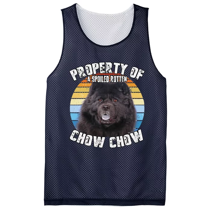 Chow Chow Black Retro Property Of Cute Dog Mesh Reversible Basketball Jersey Tank