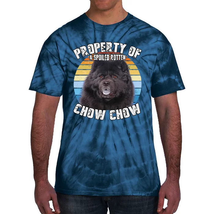 Chow Chow Black Retro Property Of Cute Dog Tie-Dye T-Shirt