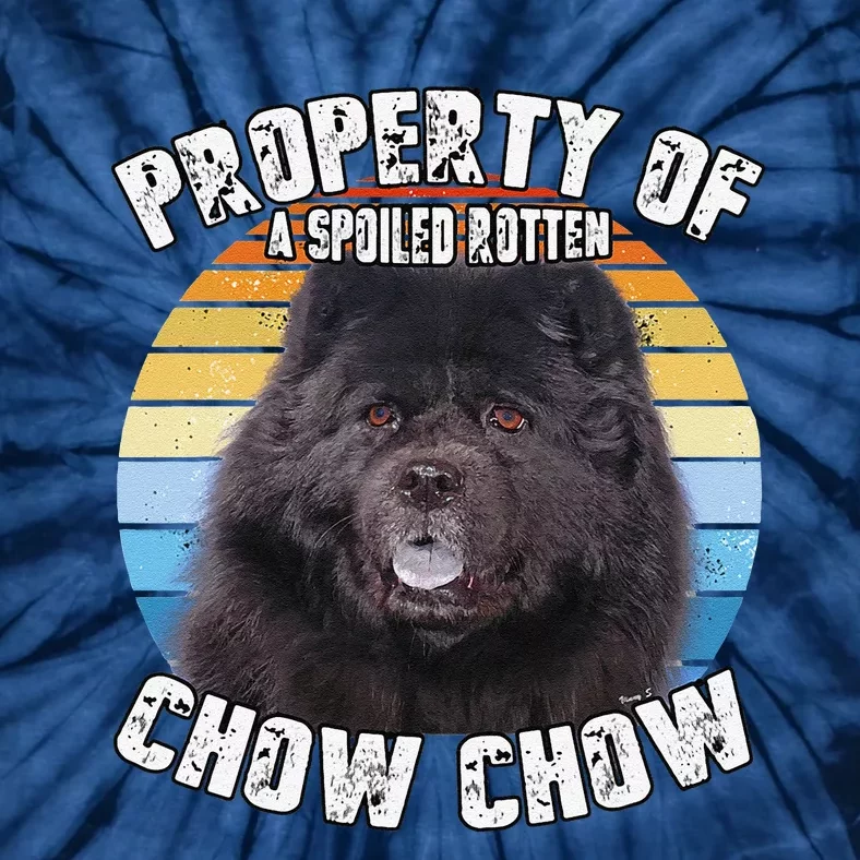 Chow Chow Black Retro Property Of Cute Dog Tie-Dye T-Shirt