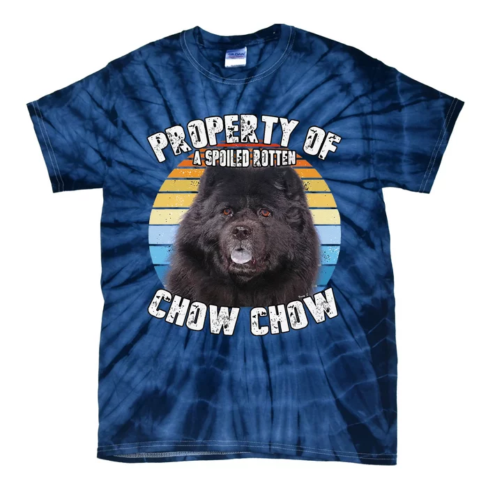 Chow Chow Black Retro Property Of Cute Dog Tie-Dye T-Shirt