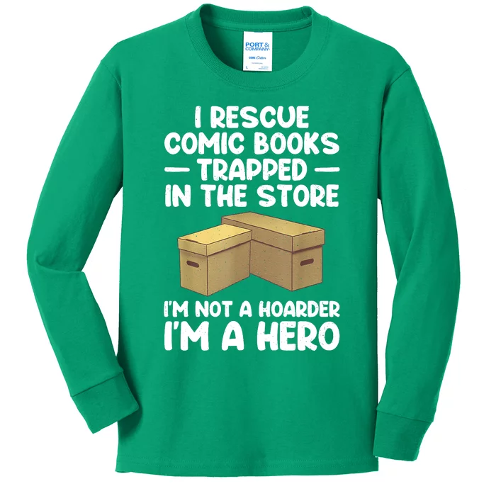 Cool Comic Book Comic Book Collector Kids Long Sleeve Shirt