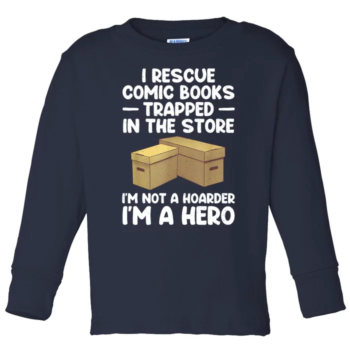 Cool Comic Book Comic Book Collector Toddler Long Sleeve Shirt