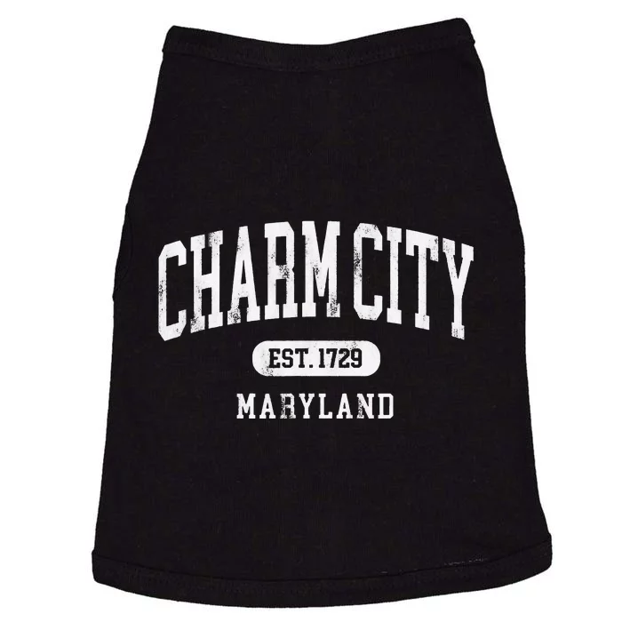 Charm City Baltimore Maryland Est 1729 souvenir Doggie Tank