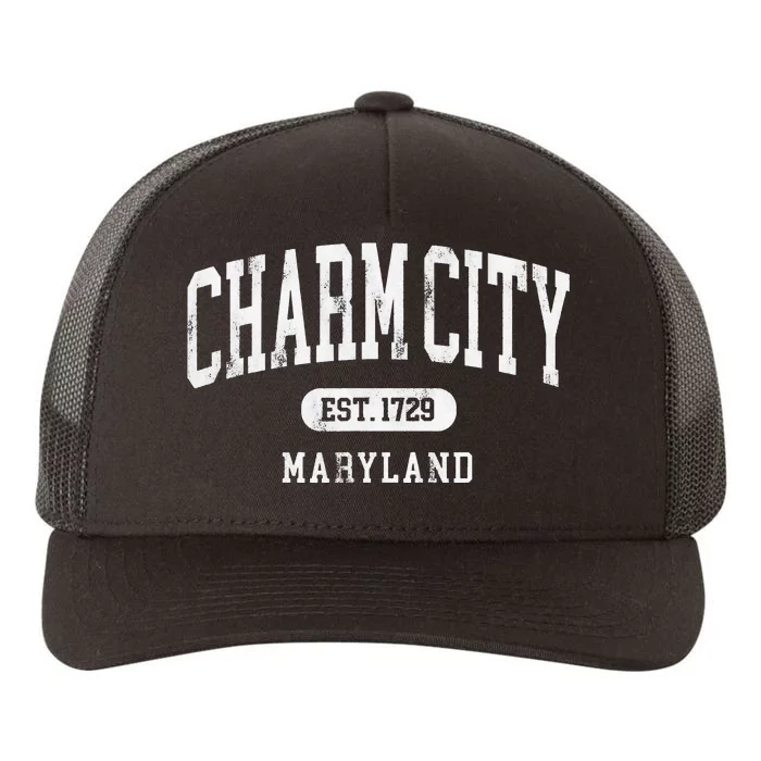 Charm City Baltimore Maryland Est 1729 souvenir Yupoong Adult 5-Panel Trucker Hat