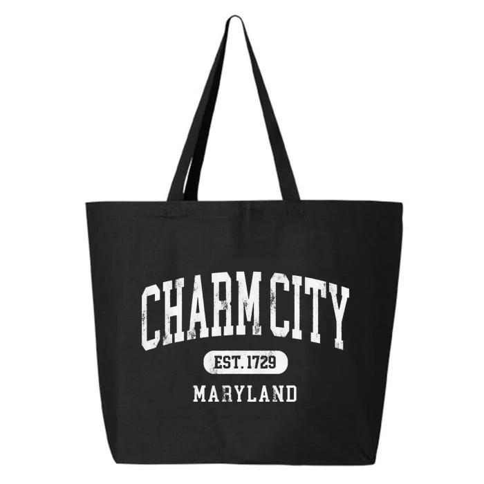 Charm City Baltimore Maryland Est 1729 souvenir 25L Jumbo Tote