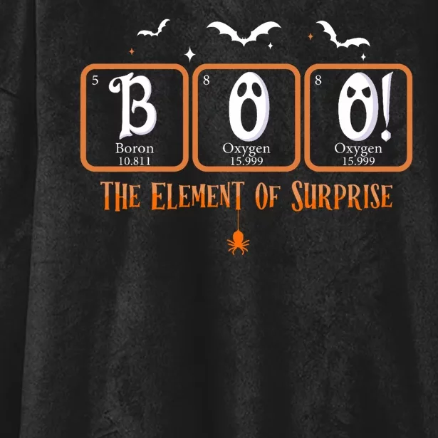 Cute Chemistry Boo The Element Of Surprise Chemist Halloween Hooded Wearable Blanket