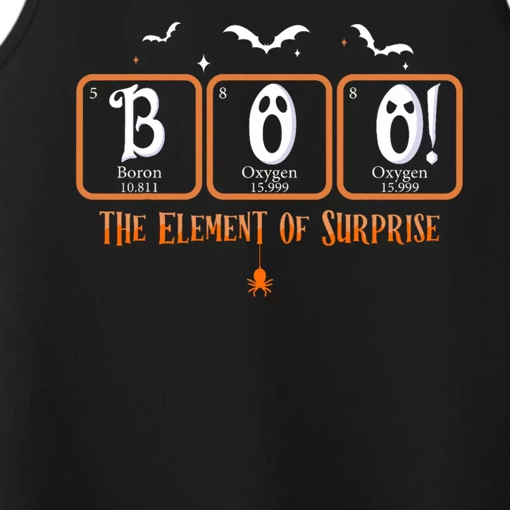 Cute Chemistry Boo The Element Of Surprise Chemist Halloween Performance Tank